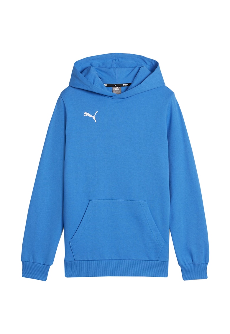 Hanorac copii Puma Team Goal Casuals - albastru - bumbac - gluga mare - buzunar mare