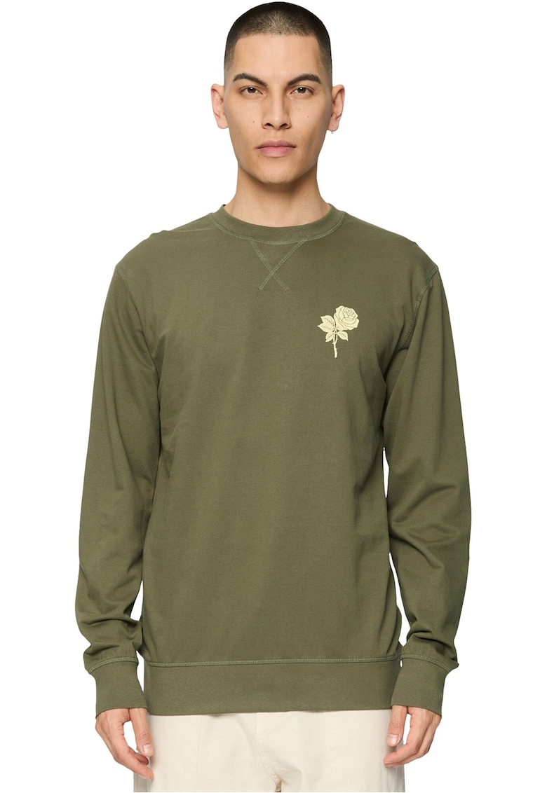 Bluza de trening din amestec de bumbac cu decolteu la baza gatului