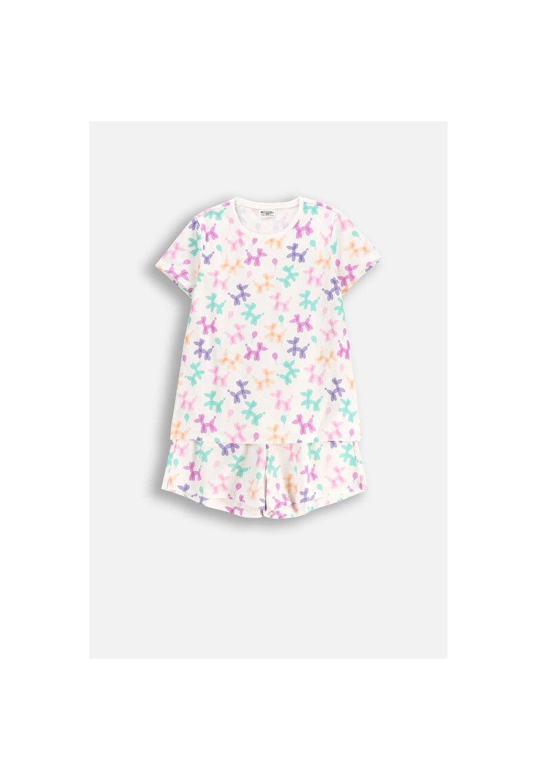Pijama cu baloane in forma de caine - Multicolor