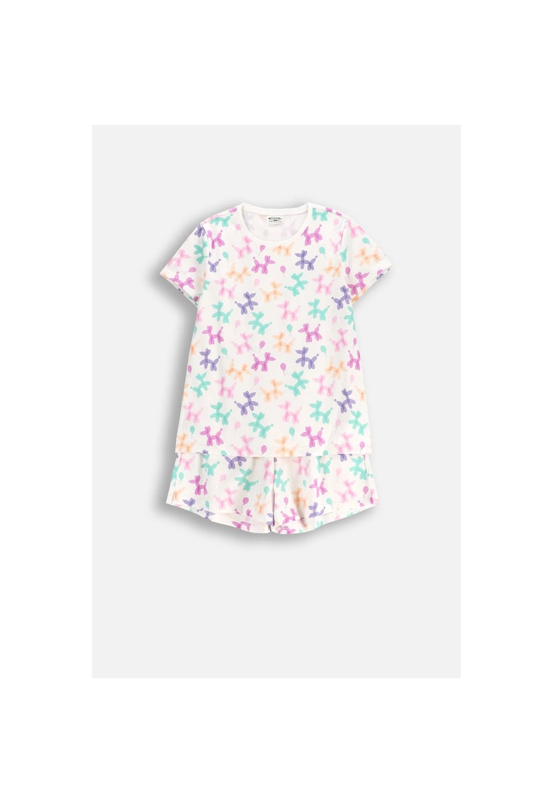 Pijama cu baloane in forma de caine - Multicolor