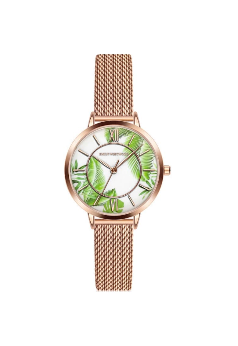 Ceas de mana pentru femei -  bratara mesh - 34mm - auriu