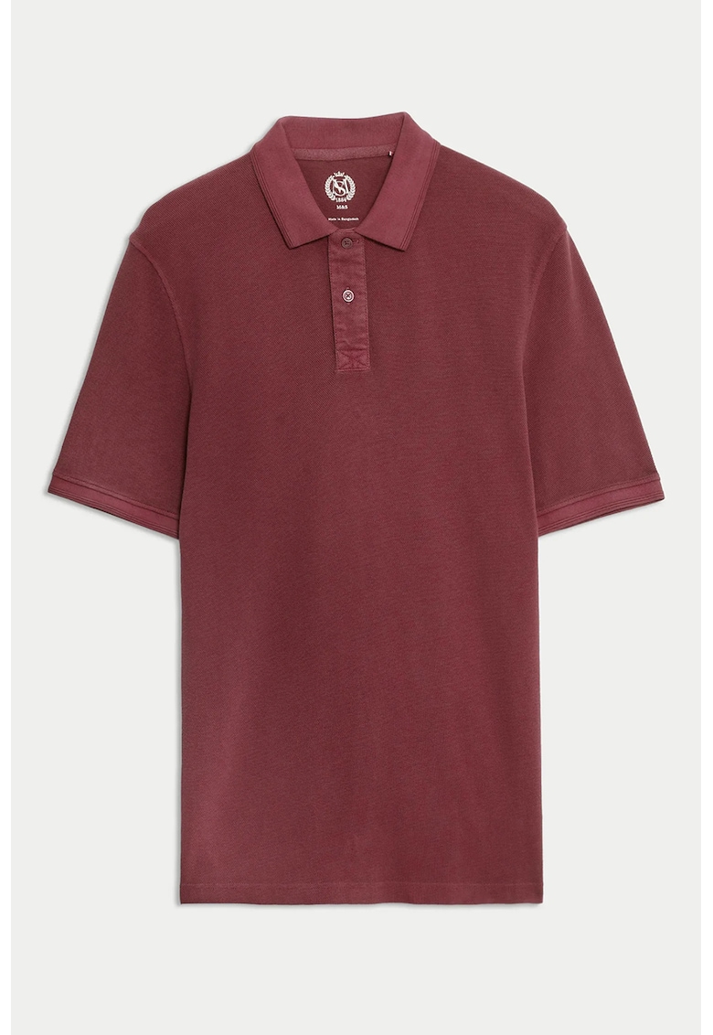 Tricou polo din bumbac - Rosu stins