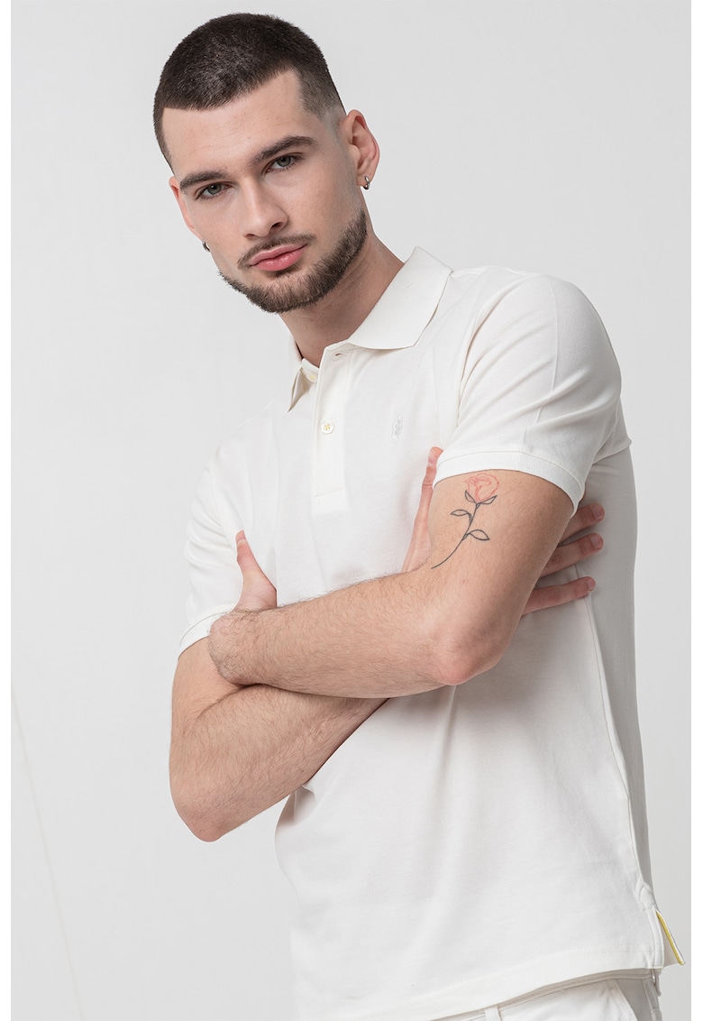 Tricou slim fit cu guler polo