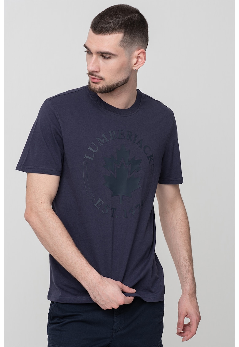 Tricou de bumbac cu logo supradimensionat