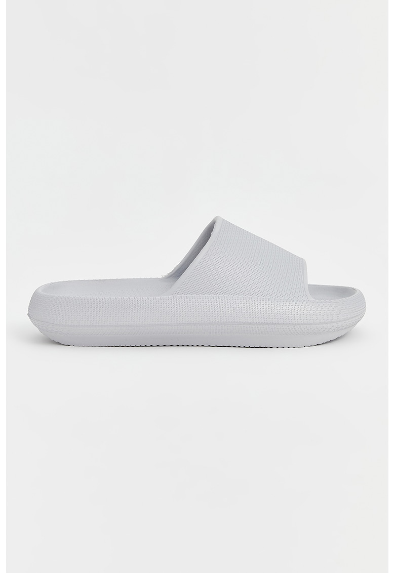 Papuci cu model uni - Gri deschis