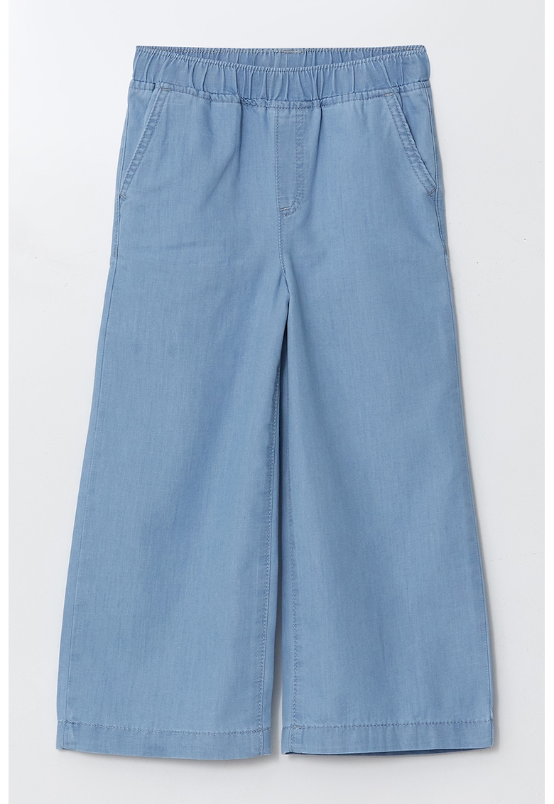 Pantaloni cu croiala ampla din chambray
