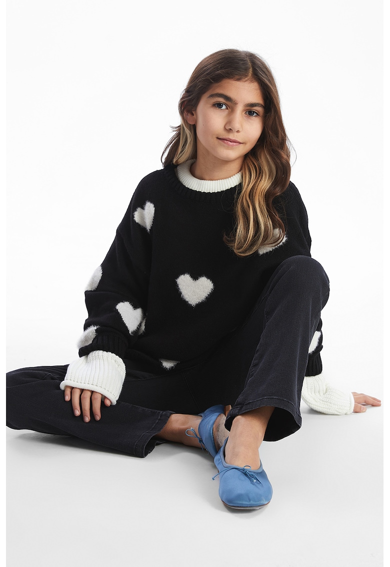 Pulover cu model cu inima