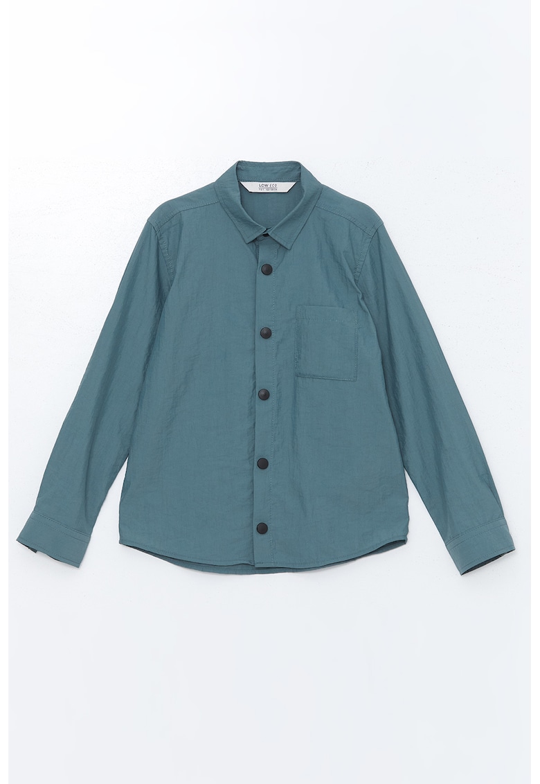 Camasa cu model uni si buzunar pe piept