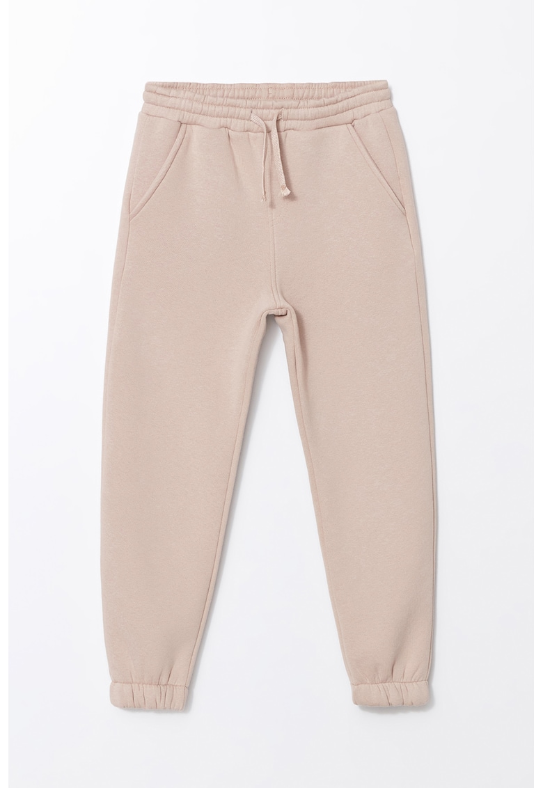 Pantaloni de trening cu snur de ajustare si buzunare oblice