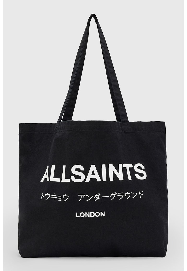 Geanta shopper cu logo Underground - Negru