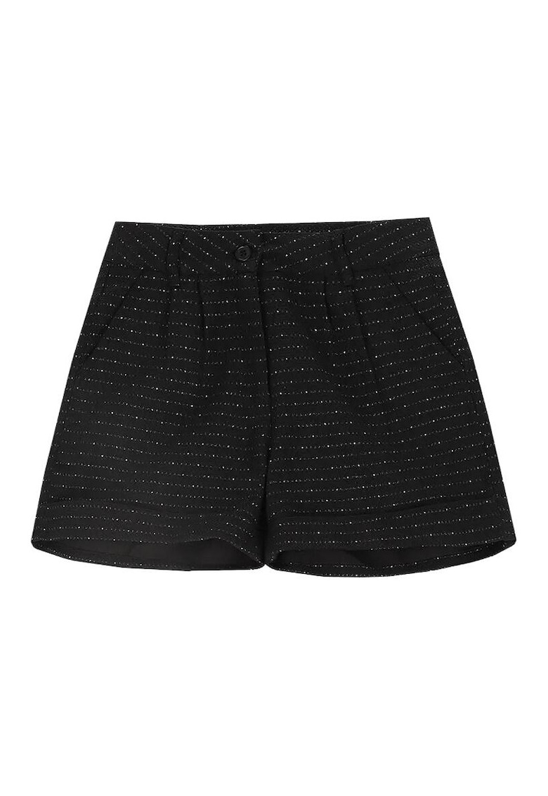 Pantaloni scurti pentru fete - poliester - eleganti - talie inalta - negru