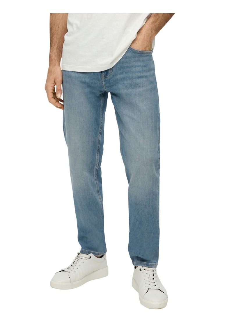 Blugi barbati Mauro cu talie medie - croiala Regular Fit - Tapered Leg -  Albastru deschis