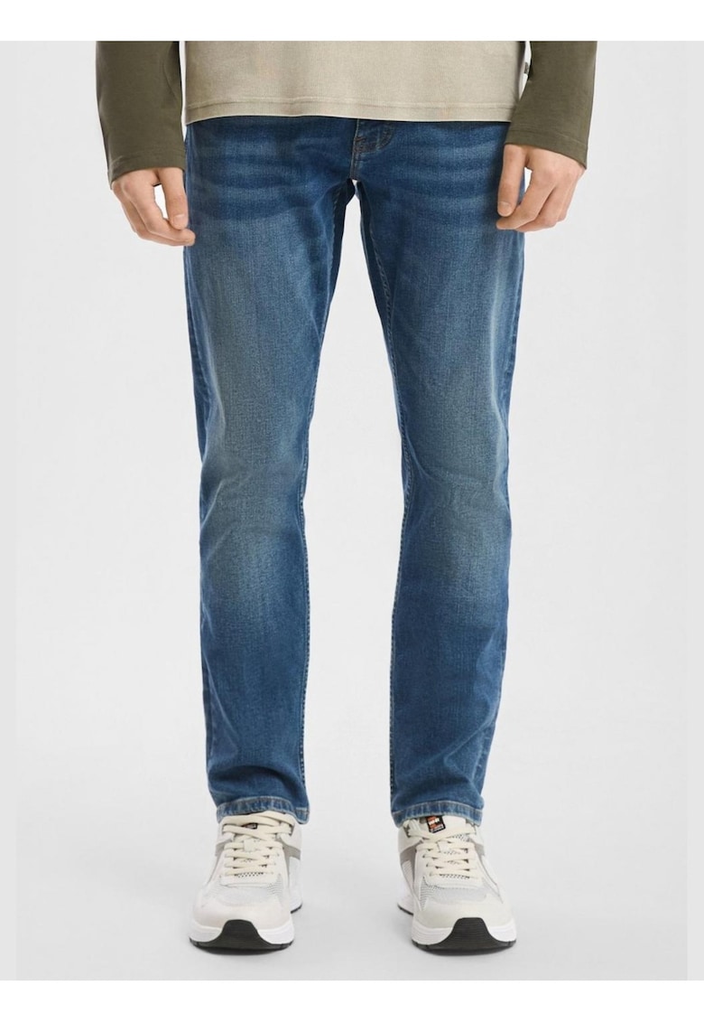 Blugi barbati Rick - cu talie medie - croiala Slim Fit - Slim Leg - Q/S by s.Oliver - Albastru