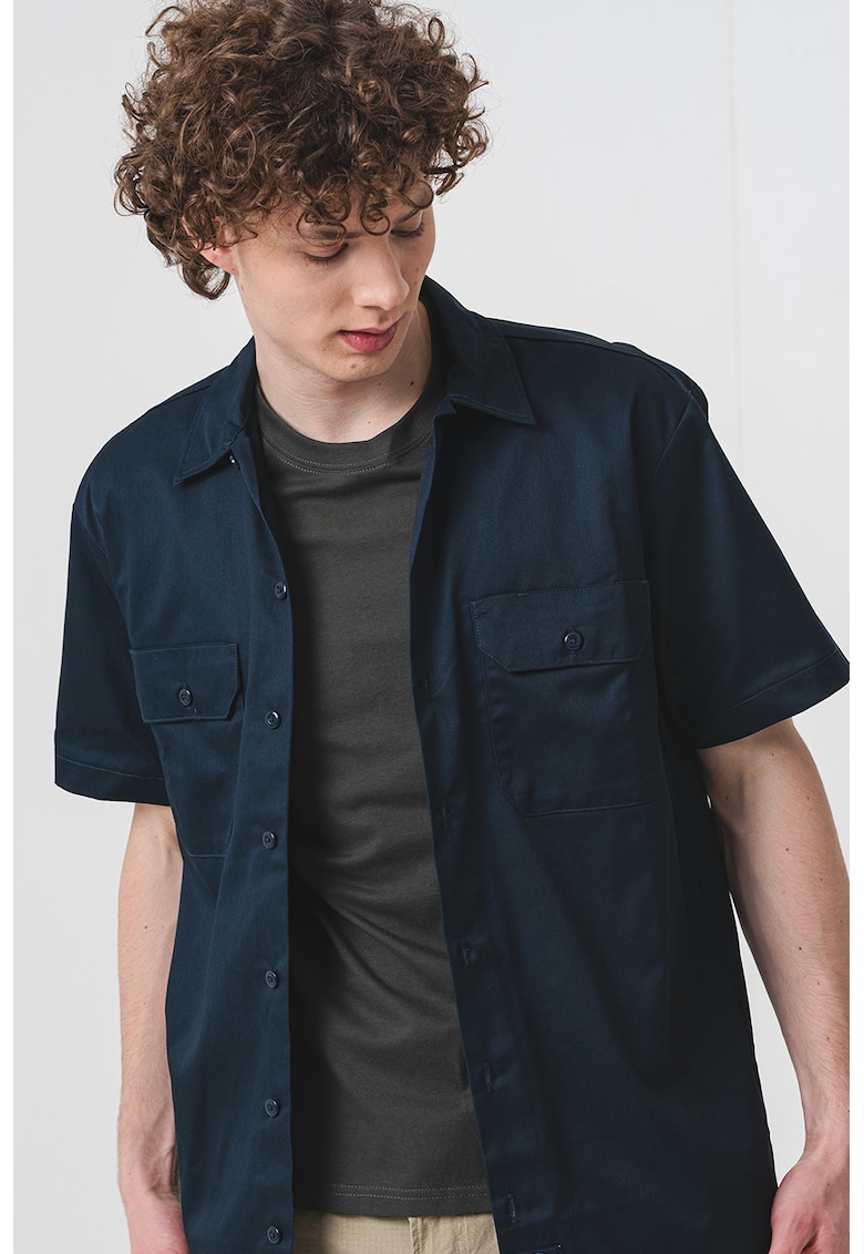 Camasa din amestec de bumbac cu maneci scurte