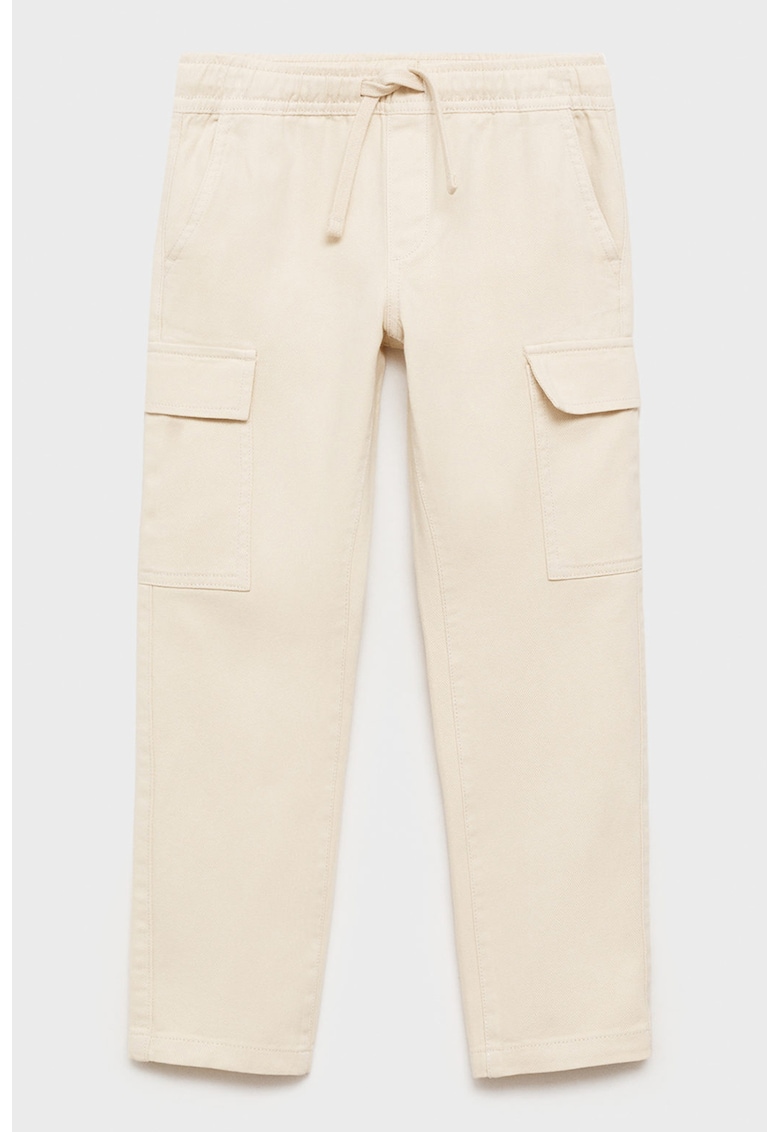 Pantaloni cargo drepti cu snur