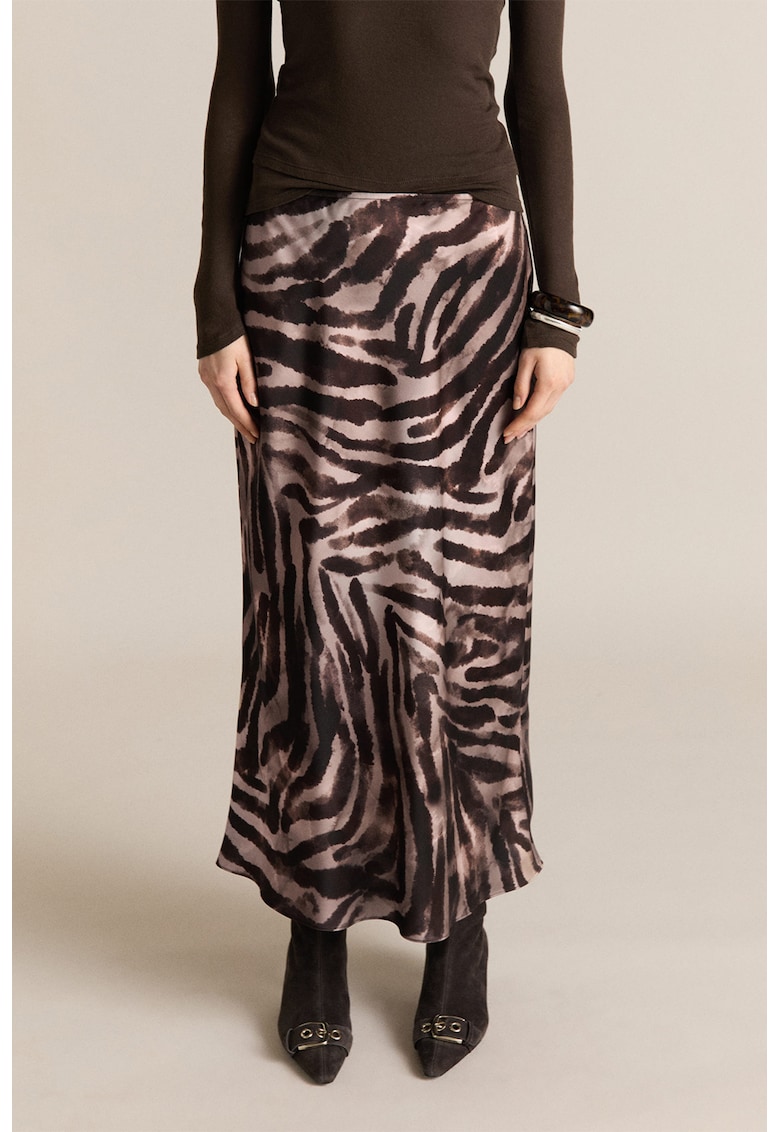 Fusta maxi cu animal print