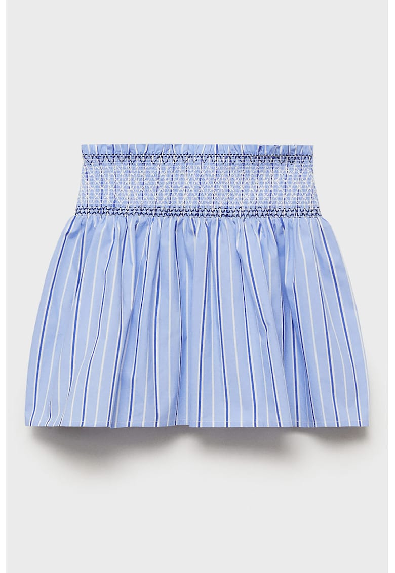 Fusta scurta din bumbac - Albastru pastel/Albastru indigo