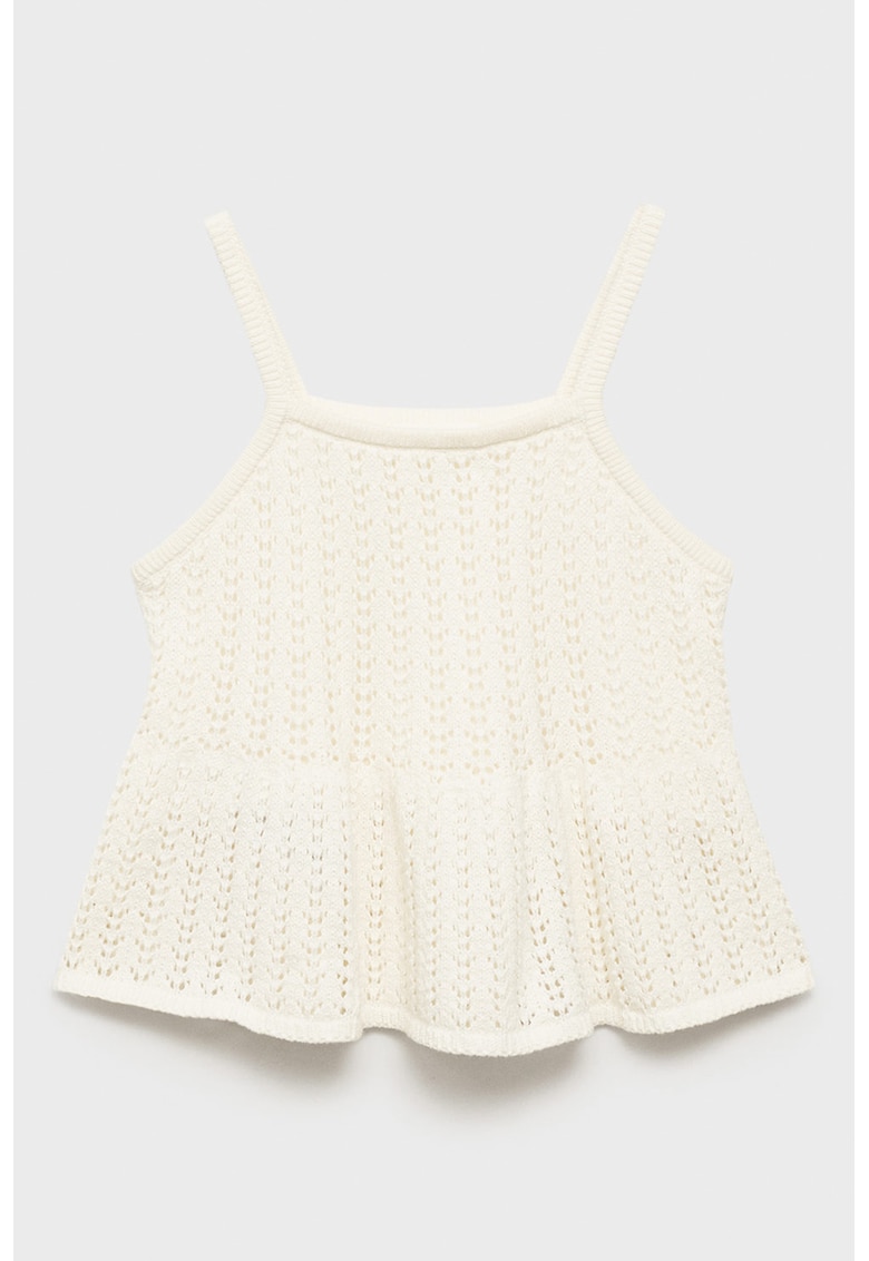 Top din tricot cu perforatii