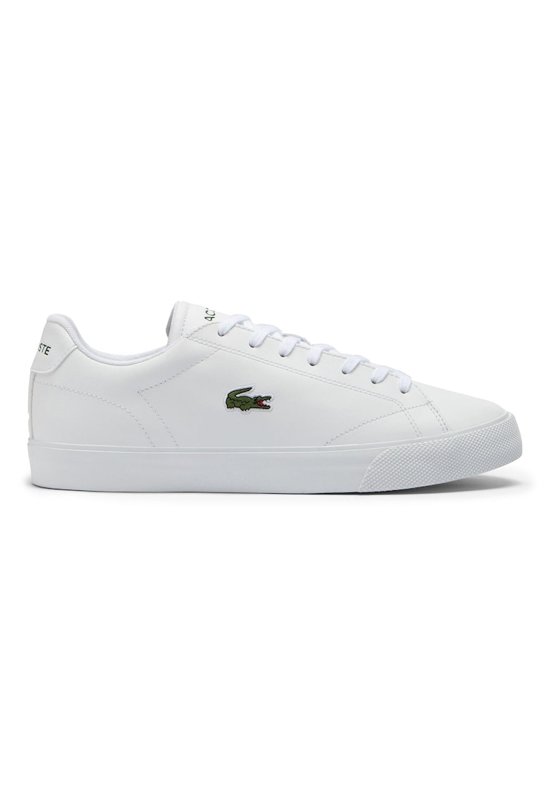 Pantofi sport din piele cu garnituri din material sintetic - Alb