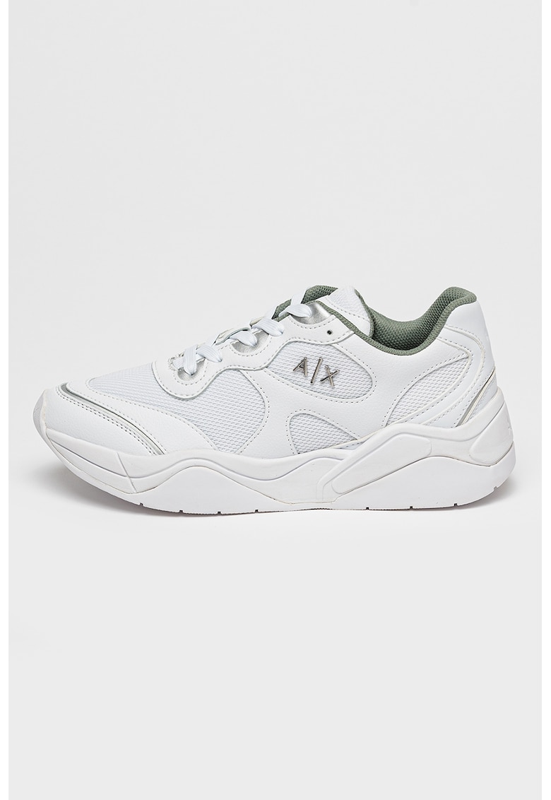 Pantofi sport cu garnituri din plasa si sireturi