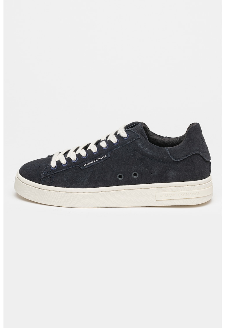 Pantofi sport low-cut de piele intoarsa - Albastru ultramarin