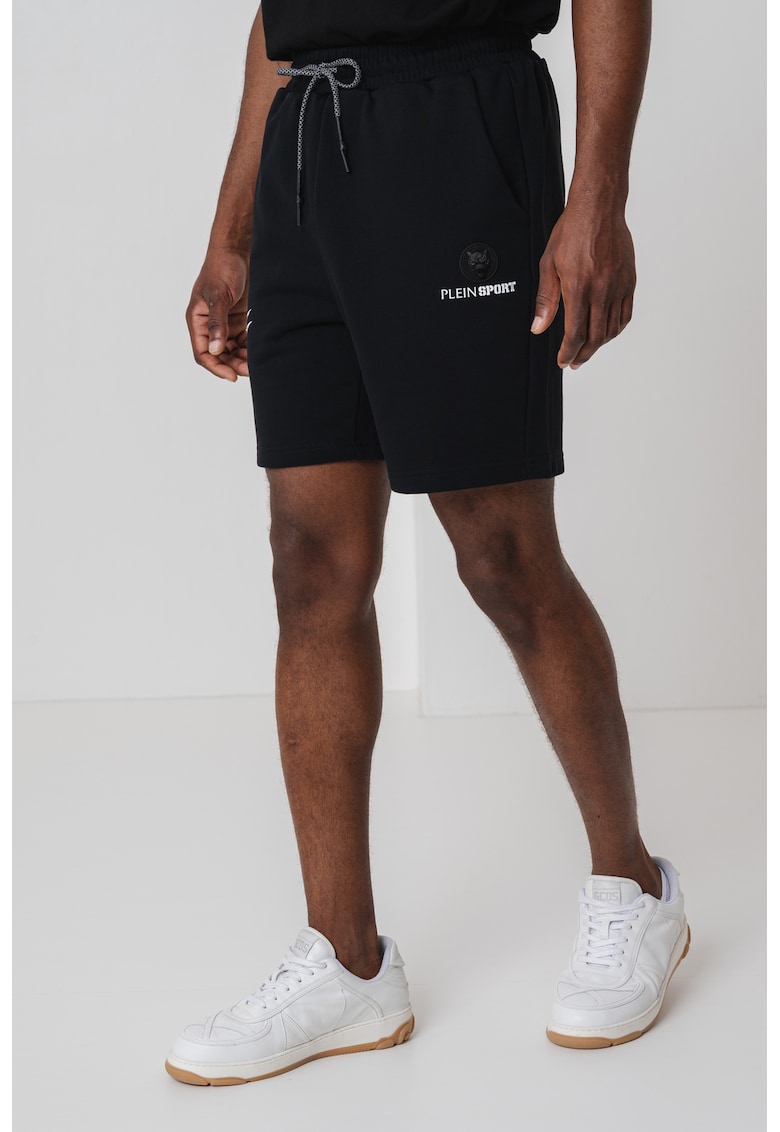 Pantaloni scurti cu snur si imprimeu logo