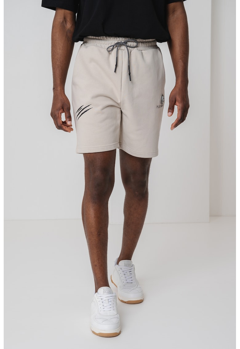 Pantaloni scurti cu snur si imprimeu logo