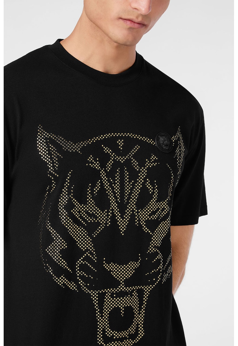 Tricou de bumbac cu strasuri