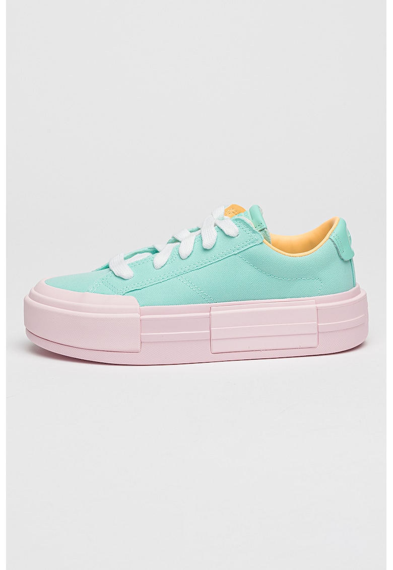 Pantofi sport low-cut din panza Cruise - Verde aquamarin/Roz