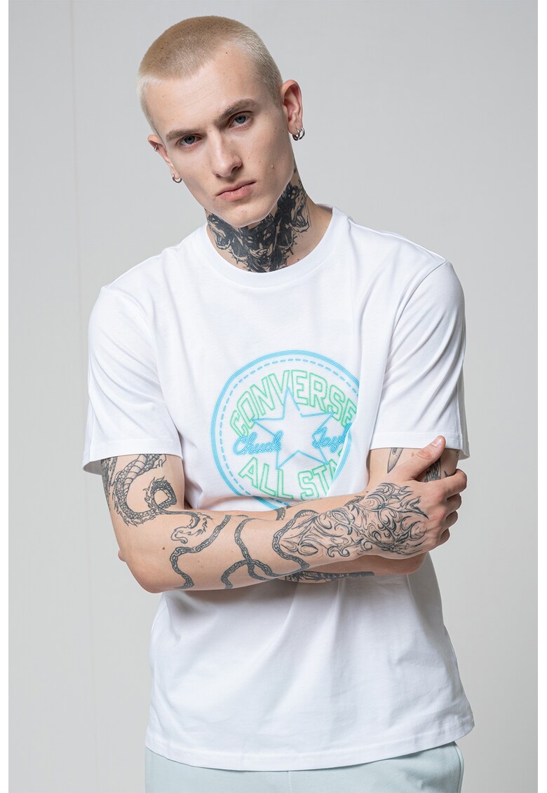 Tricou cu imprimeu logo Neon Sign All Star - Alb/Turcoaz