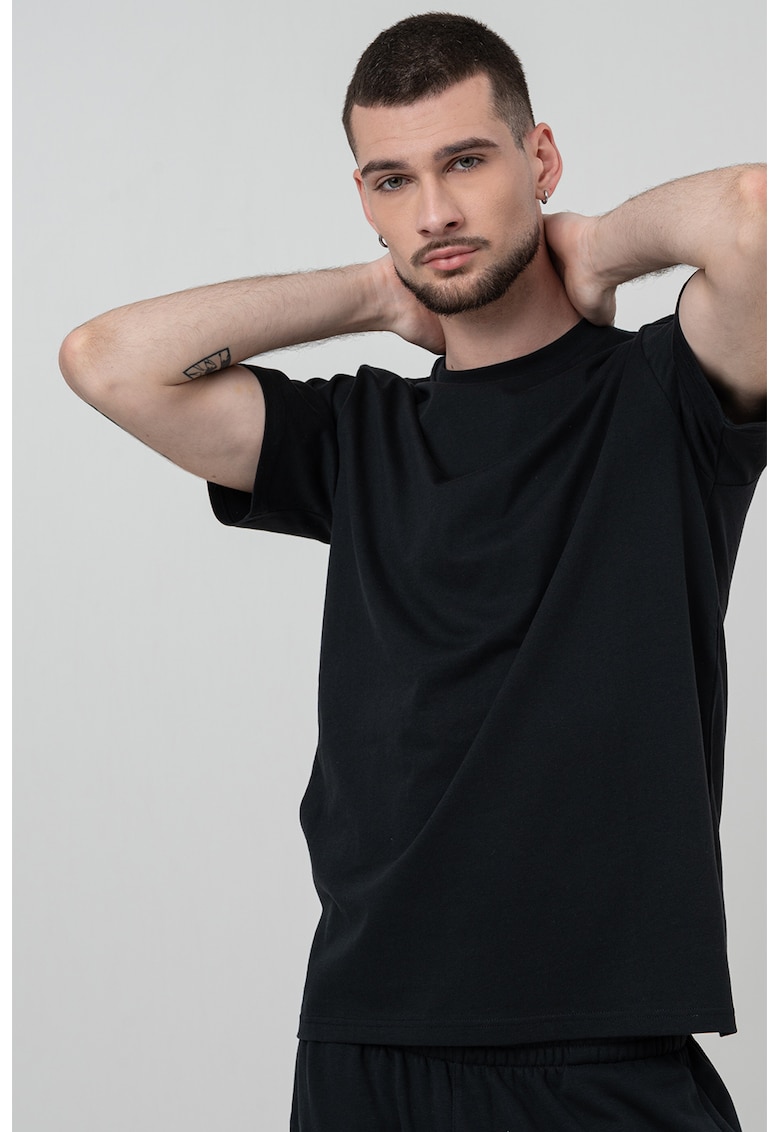 Tricou cu decolteu la baza gatului Cons - Negru