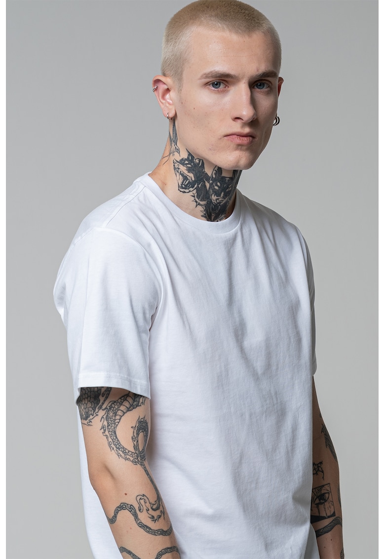 Tricou cu decolteu la baza gatului Cons - Alb optic