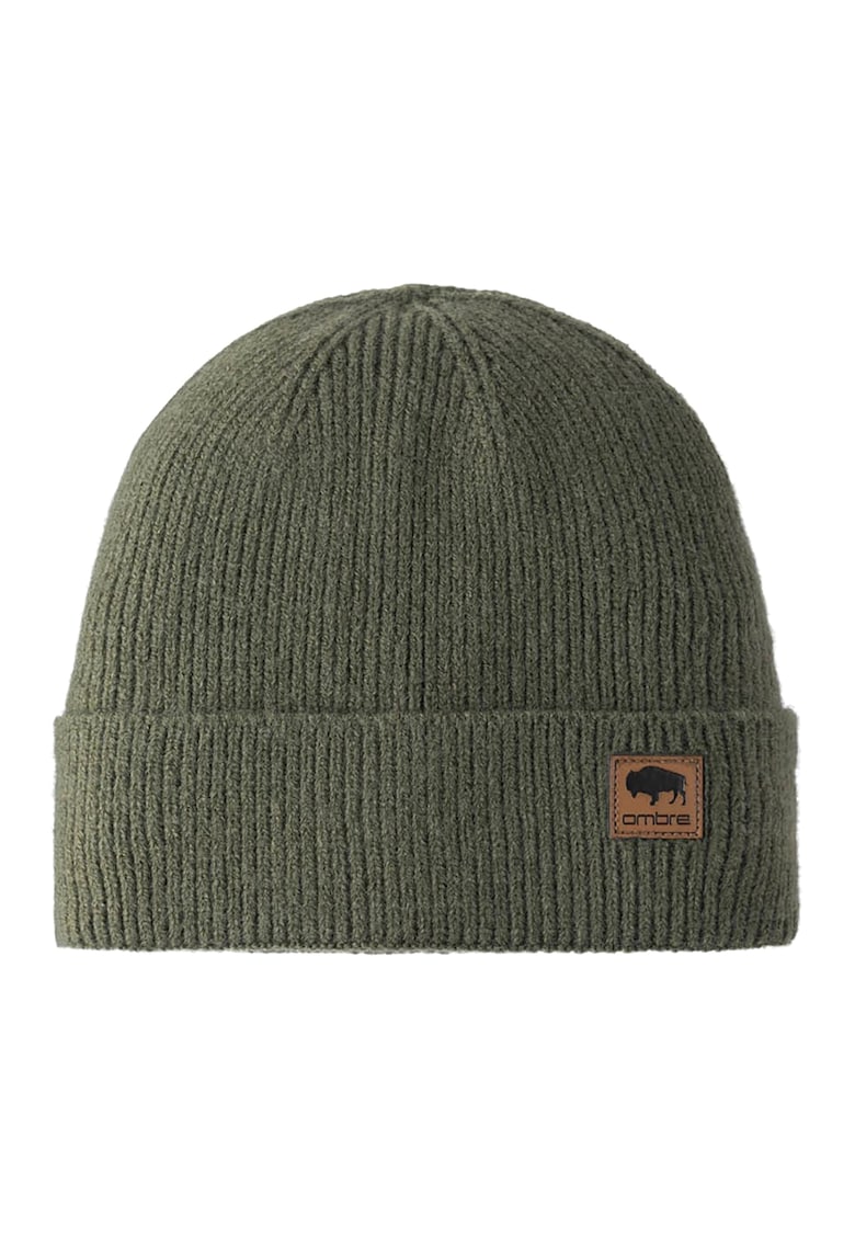 Caciula tricotata cu logo aplicat