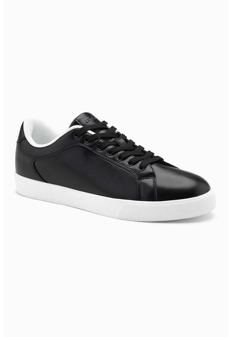 Pantofi sport low-cut de piele ecologica - Negru