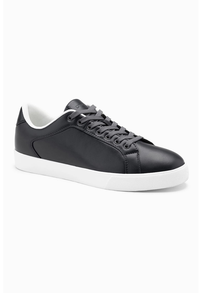 Pantofi sport low-cut de piele ecologica - Gri antracit