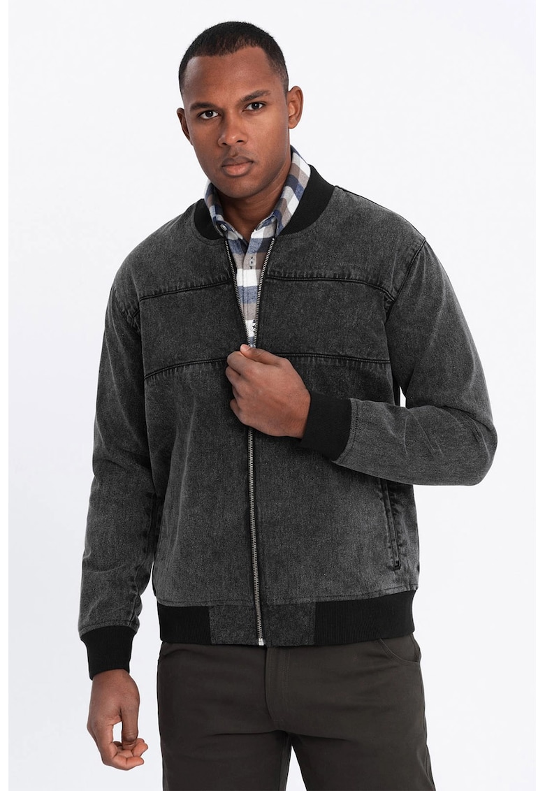 Jacheta bomber din denim