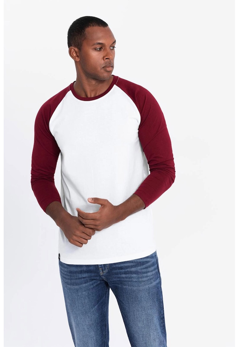 Bluza din bumbac cu maneci raglan Bluza din bumbac cu maneci raglan