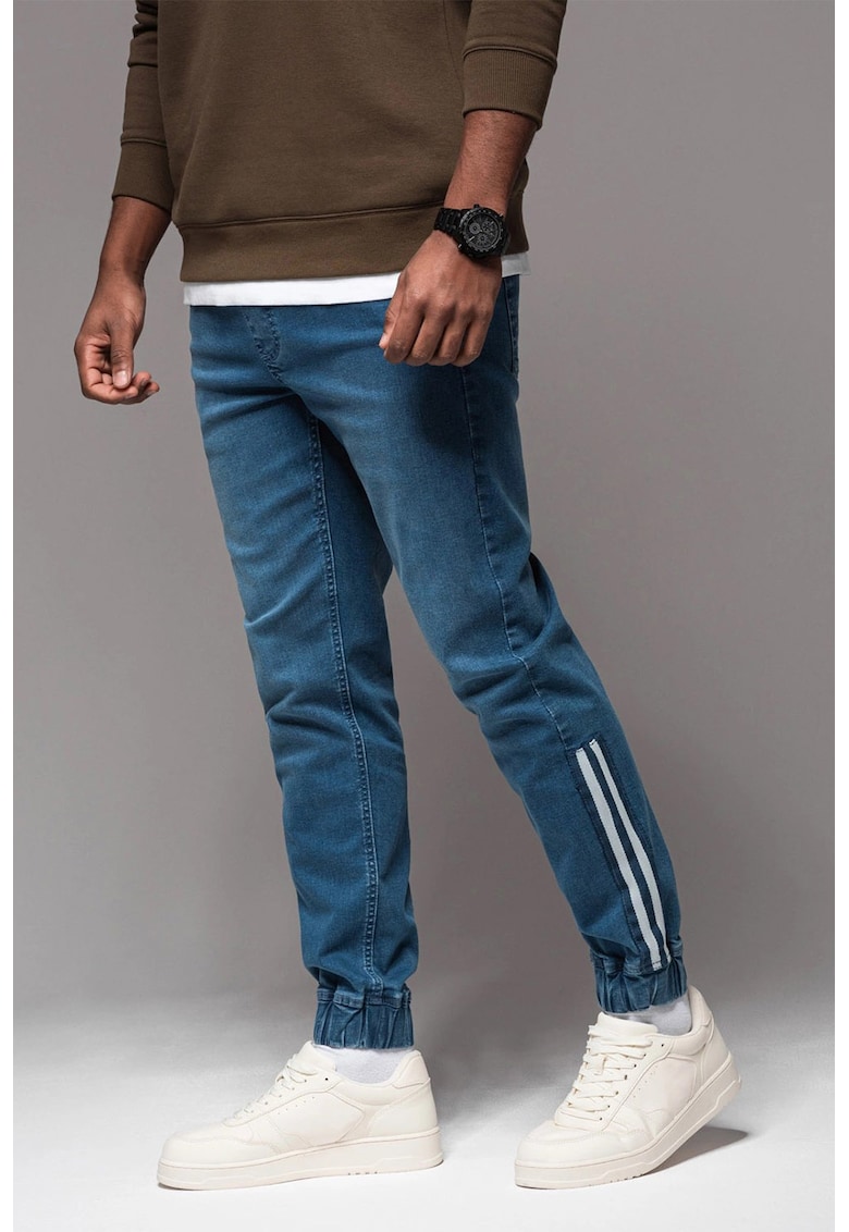 Blugi jogger cu talie ajustabila Blugi jogger cu talie ajustabila