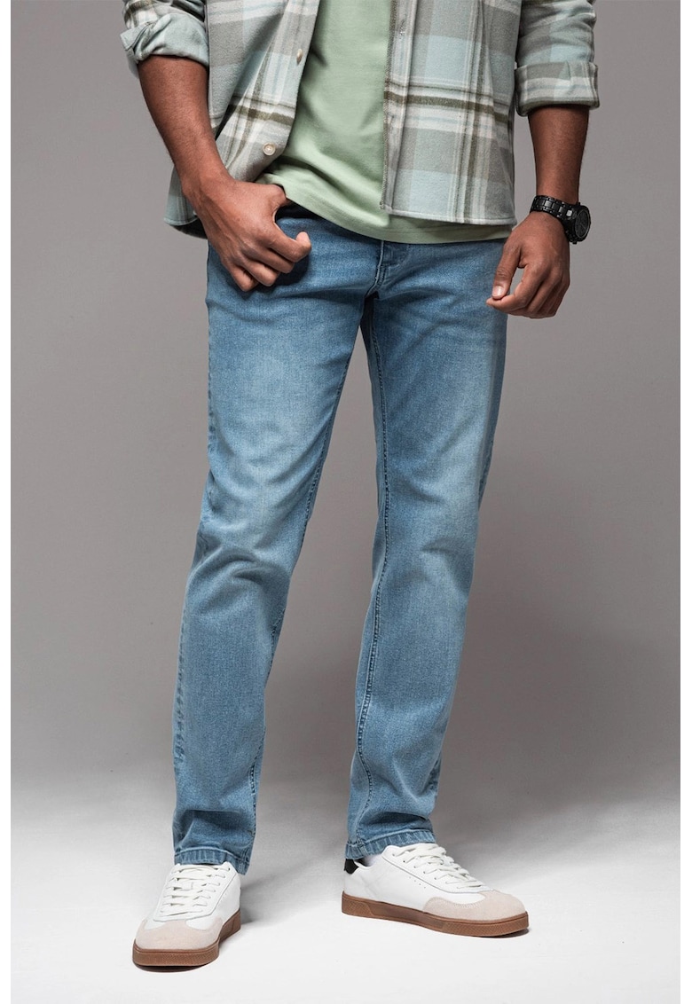 Blugi cu talie medie - Albastru deschis