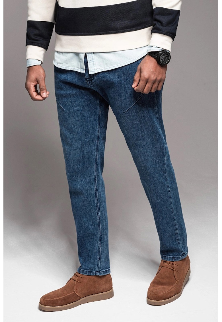 Blugi conici cu talie medie