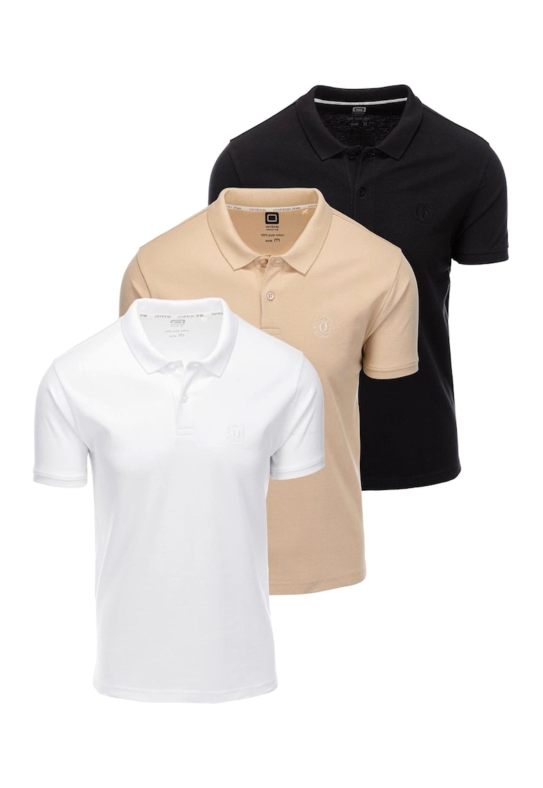Set de tricouri polo de bumbac - 3 piese