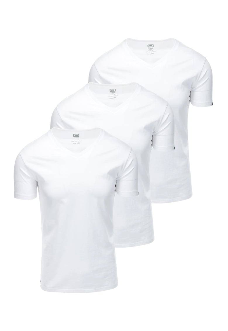 Set de tricouri uni de bumbac - 3 piese