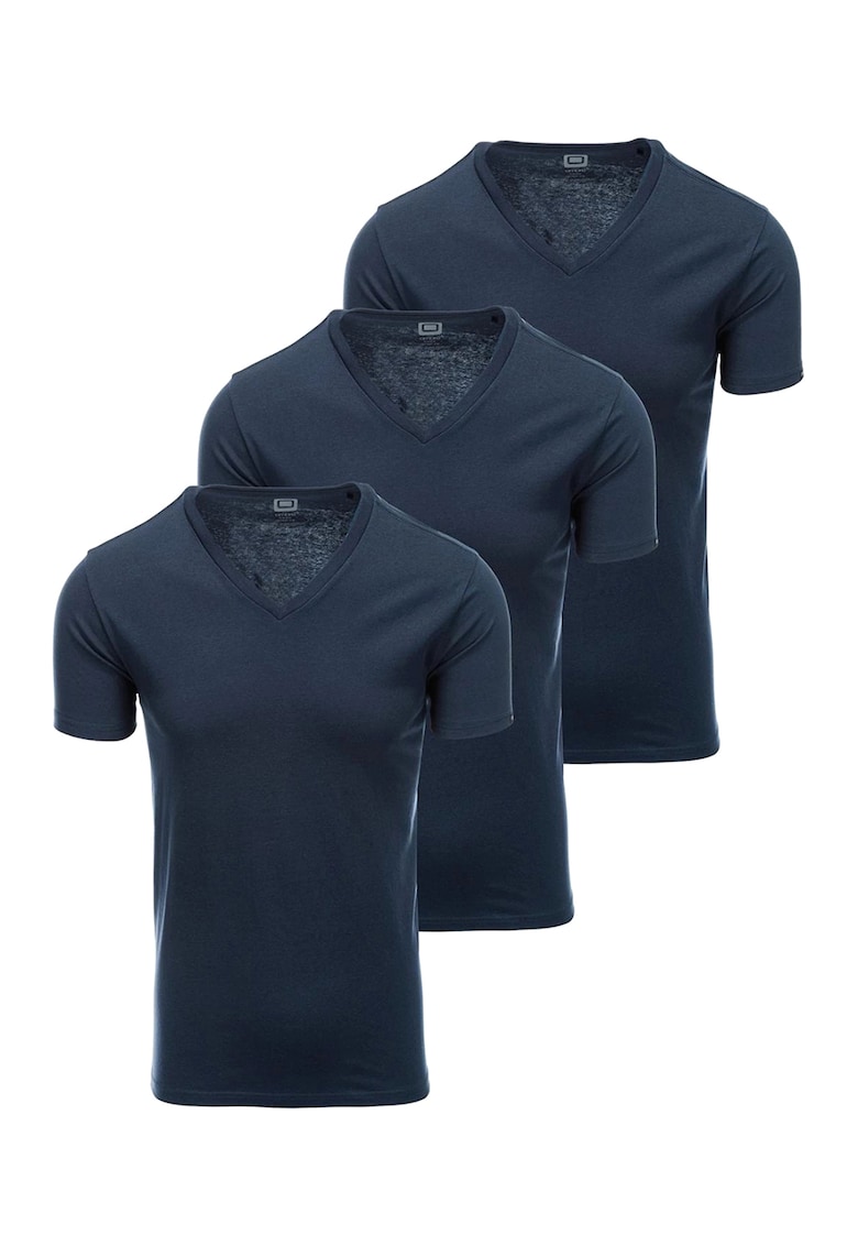 Set de tricouri uni de bumbac - 3 piese