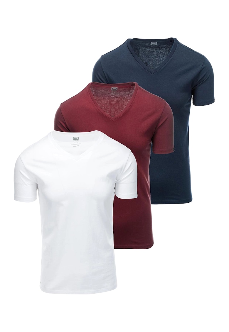 Set de tricouri uni de bumbac - 3 piese