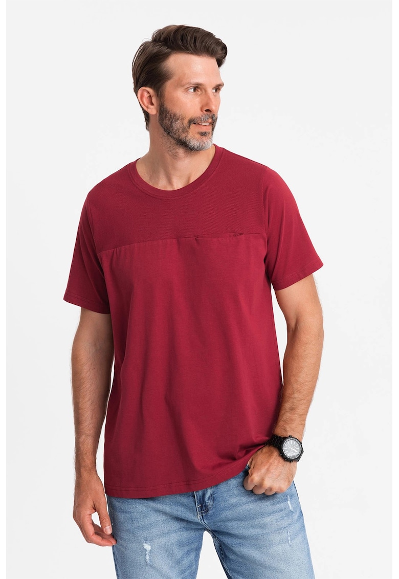 Tricou lejer de bumbac cu decolteu rotund