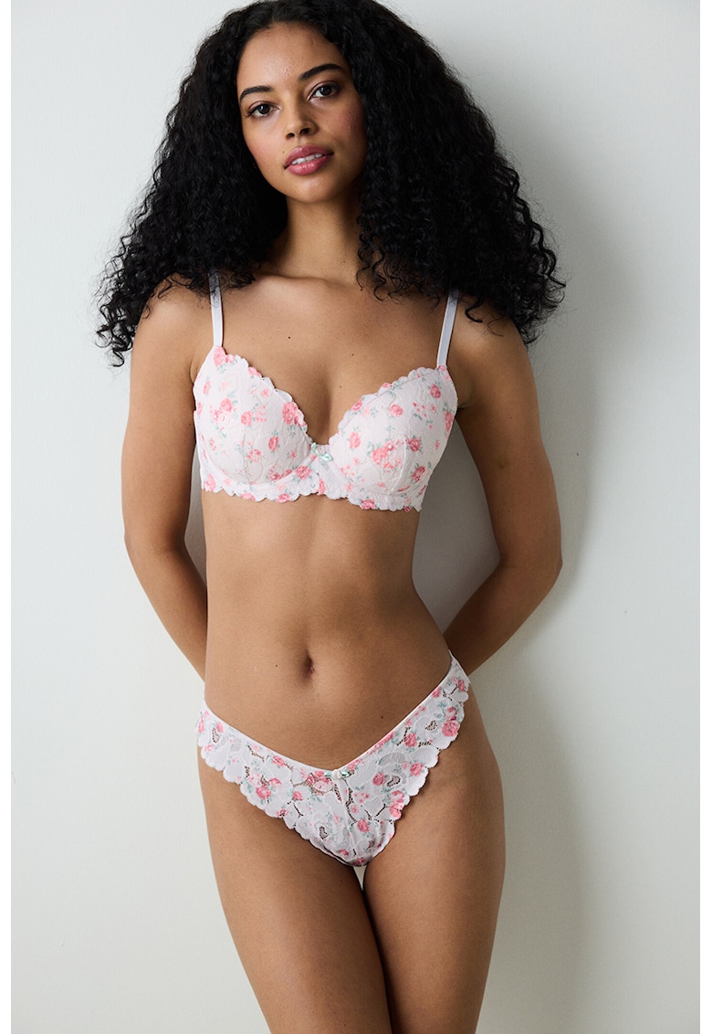 Sutien cu model floral si burete