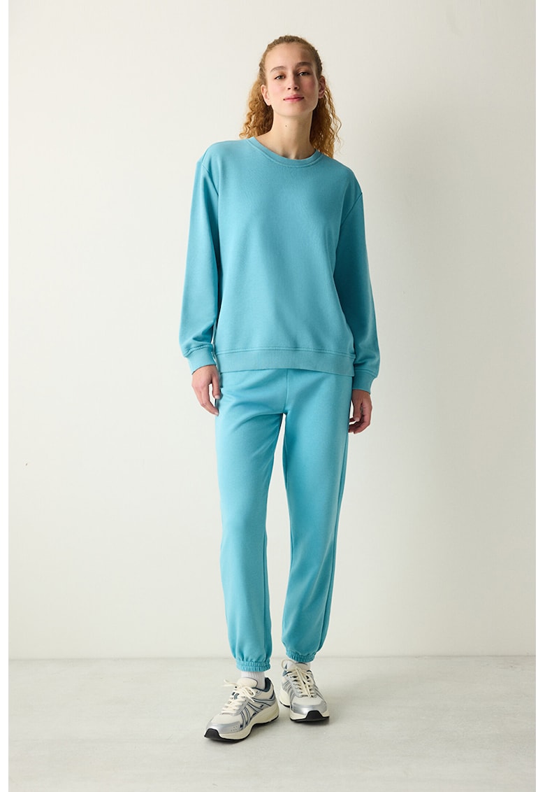 Bluza de trening lejera cu mansete striate