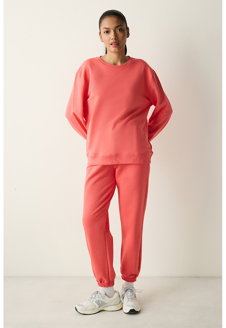 Bluza de trening lejera cu mansete striate