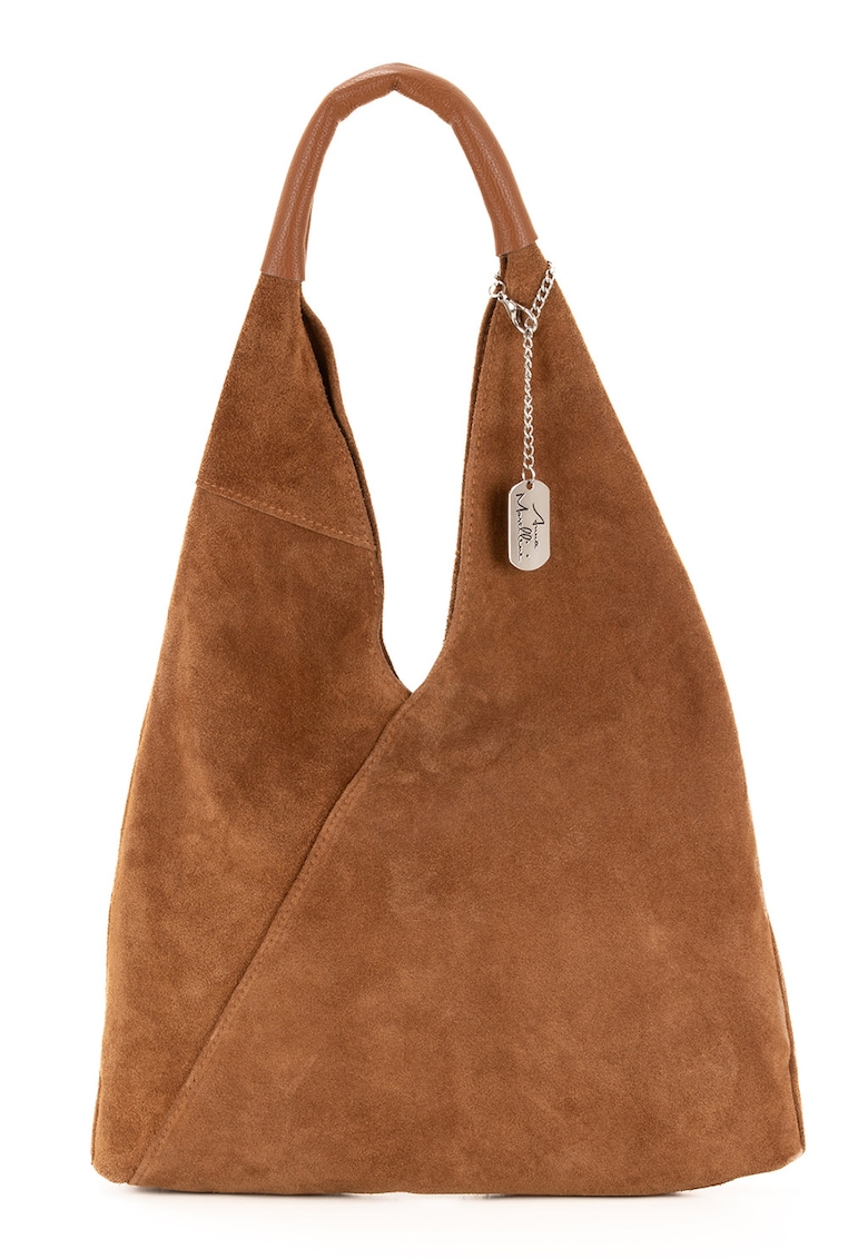 Geanta hobo din piele intoarsa