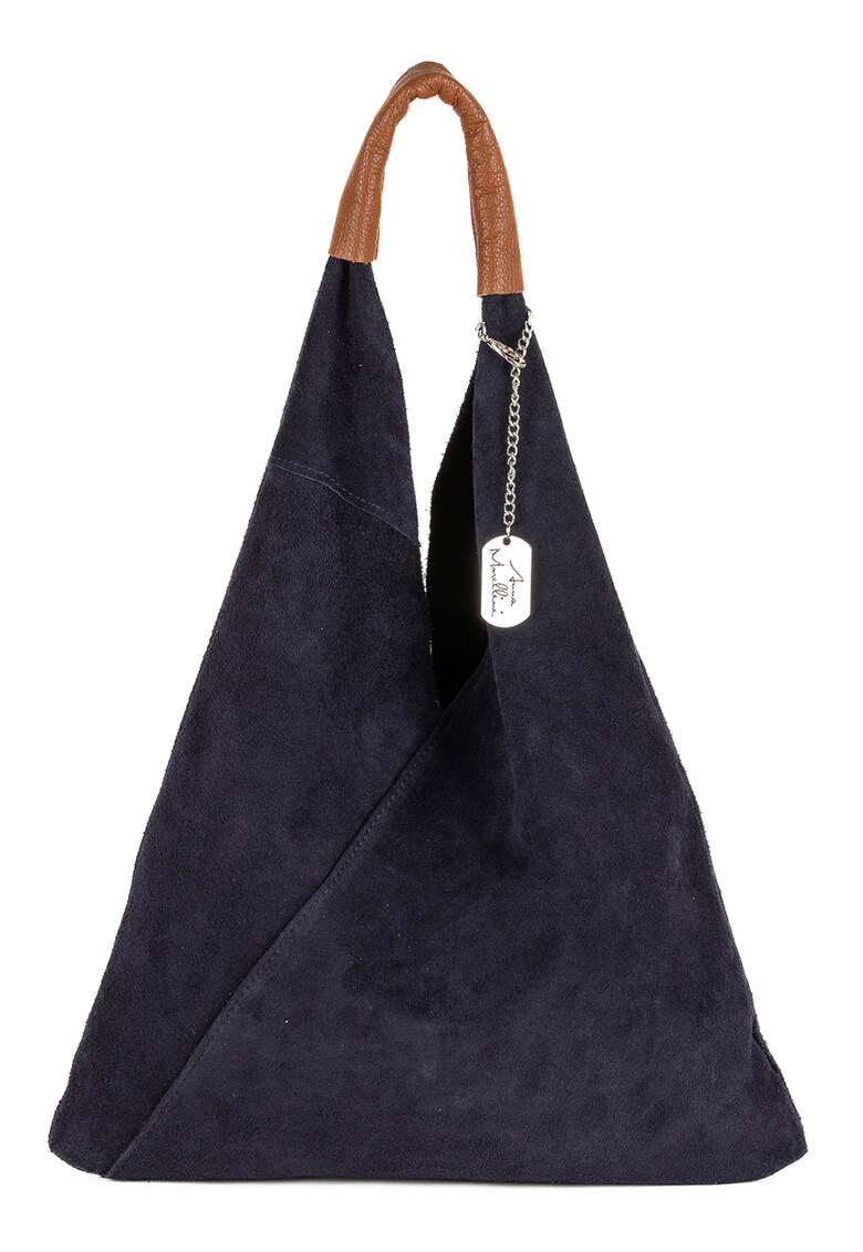 Geanta hobo din piele intoarsa